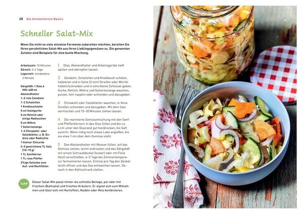 Produktbild: Gem&uuml;se und Salat fermentieren. Die besten Rezepte f&uuml;r milchsauer Eingelegtes