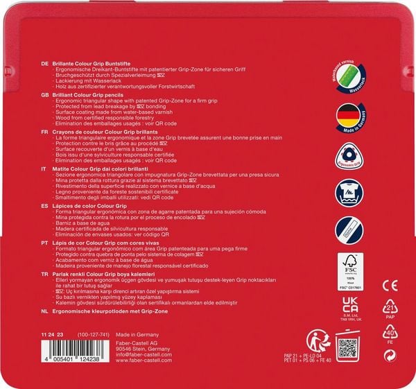 Produktbild: Faber-Castell Buntstifte Colour Grip, 24er Set