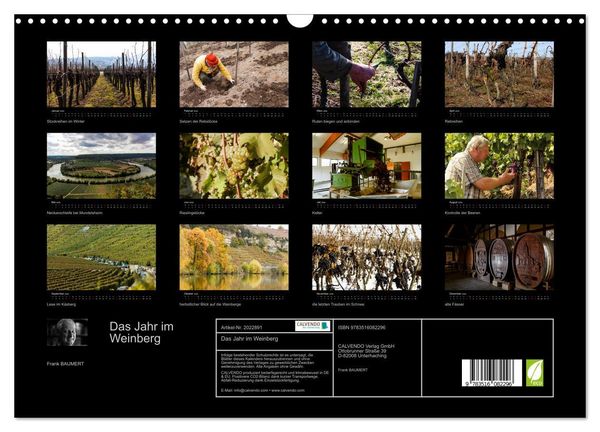 Produktbild: Das Jahr im Weinberg (Wandkalender 2026 DIN A3 quer), CALVENDO Monatskalender