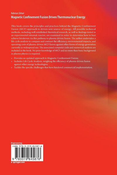 Produktbild: Magnetic Confinement Fusion Driven Thermonuclear Energy