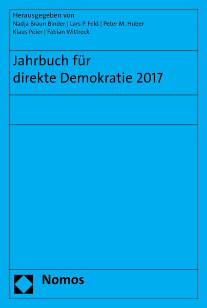 Produktbild: Jahrbuch f&uuml;r direkte Demokratie 2017