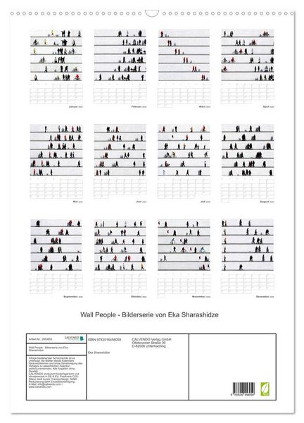 Produktbild: Wall People - Bilderserie von Eka Sharashidze (Wandkalender 2026 DIN A2 hoch), CALVENDO Monatskalender