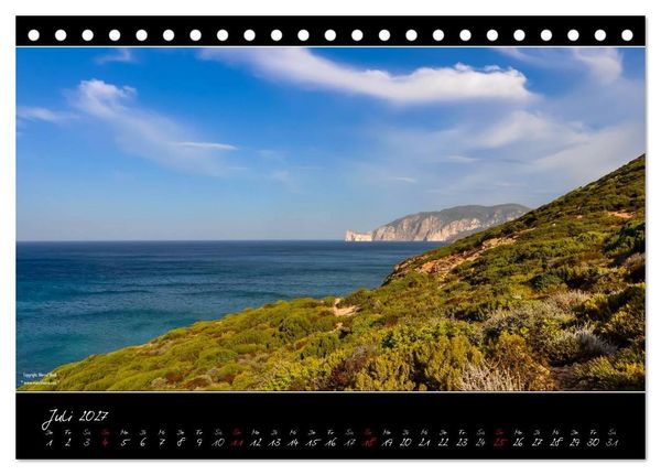 Produktbild: Sardinien Panoramakalender / CH-Version (Tischkalender 2027 DIN A5 quer), CALVENDO Monatskalender
