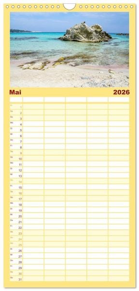 Produktbild: Familienplaner 2026 - Mallorca Meine Liebe mit 5 Spalten (Wandkalender, 21 x 45 cm) CALVENDO
