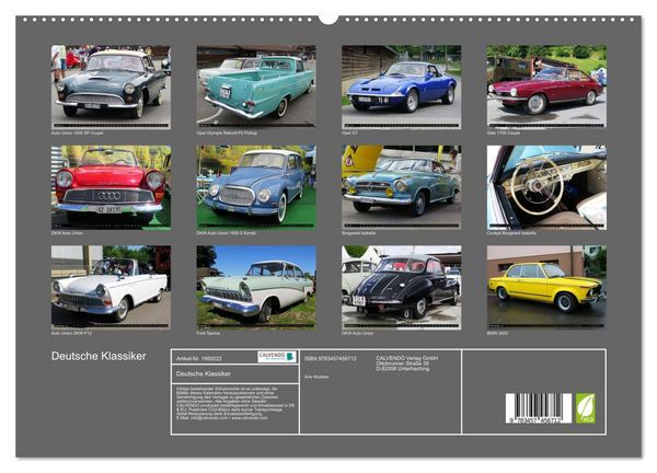 Produktbild: Deutsche Klassiker (hochwertiger Premium Wandkalender 2026 DIN A2 quer), Kunstdruck in Hochglanz