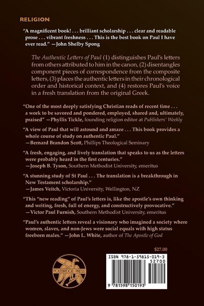 Produktbild: The Authentic Letters of Paul