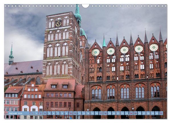 Produktbild: Stralsund und die Boddenlandschaft (Wandkalender 2026 DIN A3 quer), CALVENDO Monatskalender