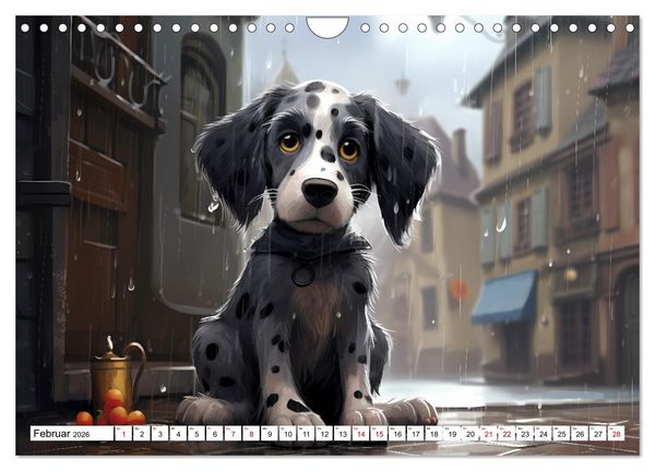 Produktbild: Lustige Comic Hunde (Wandkalender 2026 DIN A4 quer), CALVENDO Monatskalender