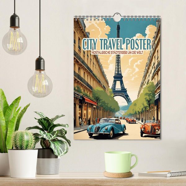 Produktbild: City Travel Poster - nostalgische St&auml;dtereise um die Welt (Wandkalender 2026 DIN A4 hoch), CALVENDO Monatskalender