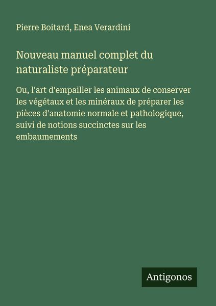 Produktbild: Nouveau manuel complet du naturaliste pr&eacute;parateur