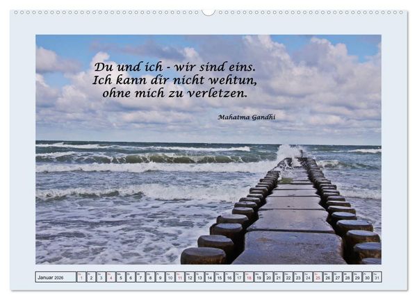 Produktbild: Zitate und Weisheiten (Wandkalender 2026 DIN A2 quer), CALVENDO Monatskalender