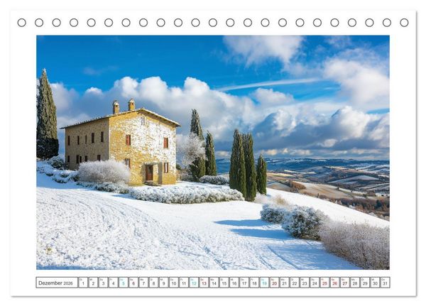 Produktbild: Zypressen und Weinberge (Tischkalender 2026 DIN A5 quer), CALVENDO Monatskalender