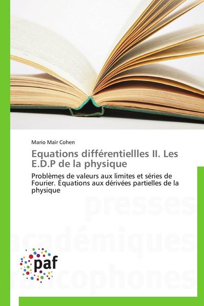Produktbild: Equations diff&eacute;rentiellles II. Les E.D.P de la physique