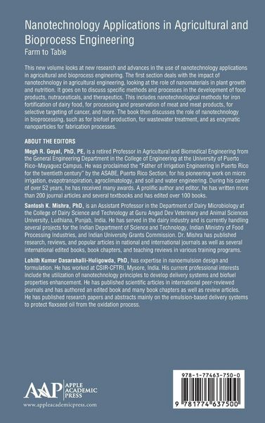 Produktbild: Nanotechnology Applications in Agricultural and Bioprocess Engineering