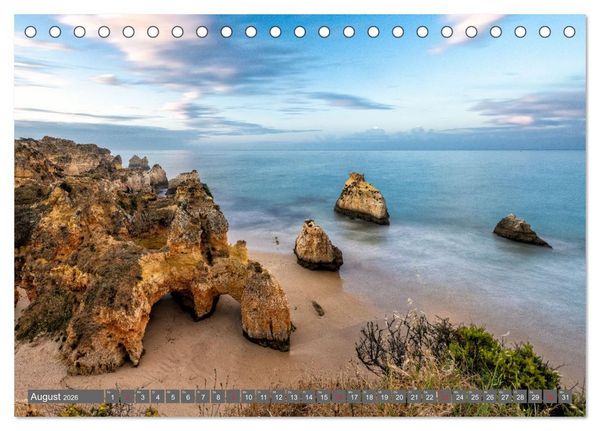 Produktbild: Die Algarve - Portugals m&auml;rchenhafte Felsenk&uuml;ste (Tischkalender 2026 DIN A5 quer), CALVENDO Monatskalender