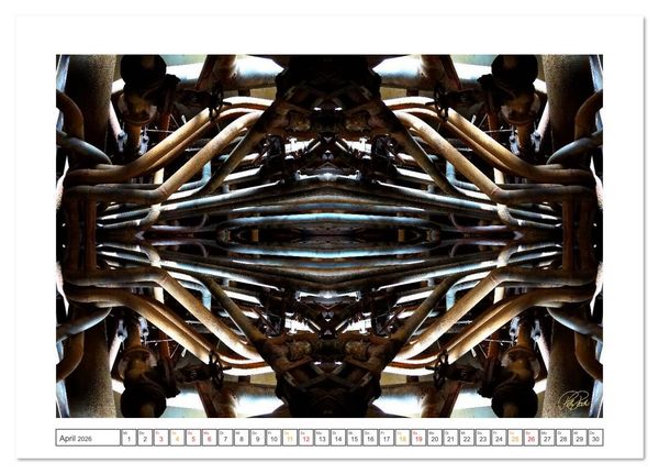 Produktbild: Faszination Spiegelung - Industrie und Technik (Tischkalender 2026 DIN A5 quer), CALVENDO Monatskalender