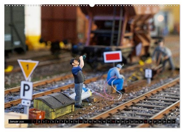 Produktbild: Kleine Bahnwelt in Spur 1 (hochwertiger Premium Wandkalender 2026 DIN A2 quer), Kunstdruck in Hochglanz