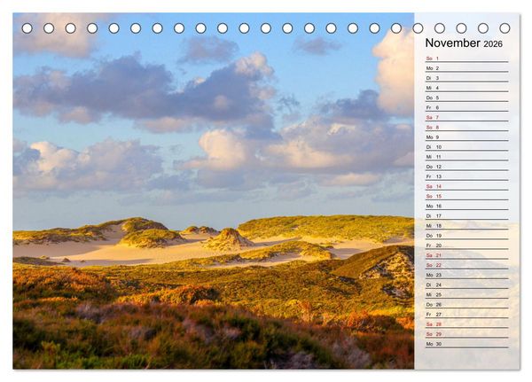 Produktbild: Sylt - Magie der Abendstunden (Tischkalender 2026 DIN A5 quer), CALVENDO Monatskalender