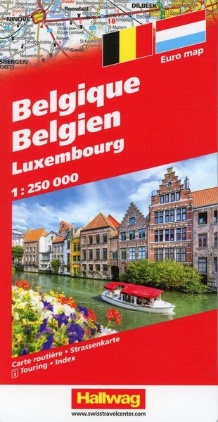 Belgien / Luxemburg 1 : 250 000. Hallwag Euro Map