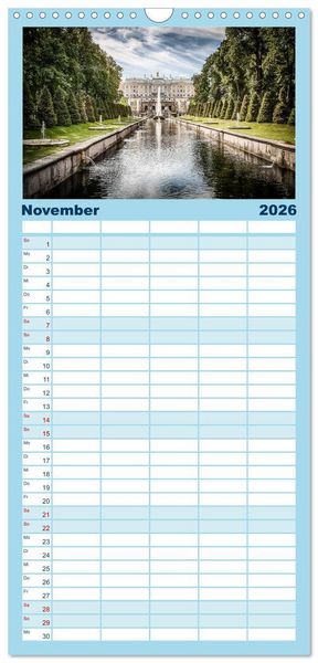 Produktbild: Familienplaner 2026 - Sankt Petersburg - "Venedig des Nordens" mit 5 Spalten (Wandkalender, 21 x 45 cm) CALVENDO