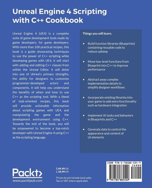 Produktbild: Unreal Engine 4 Scripting with C++ Cookbook
