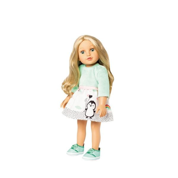 Produktbild: Puppen-Kleid Pinguin P&uuml;nktchen, Gr. 28-35 cm