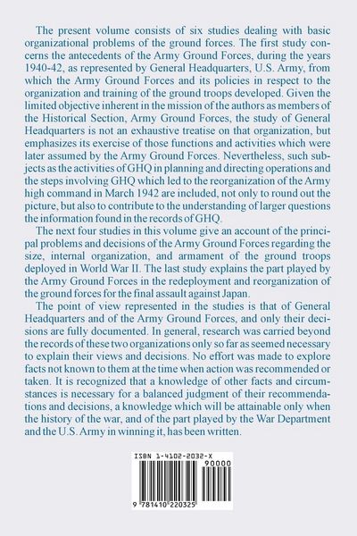 Produktbild: Organization of Ground Combat Troops, The