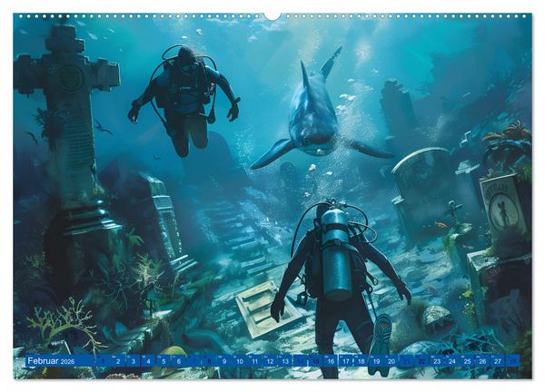 Produktbild: Erlebe mit mir verzaubernde Unterwasserwelten Tauchen (Wandkalender 2026 DIN A2 quer), CALVENDO Monatskalender