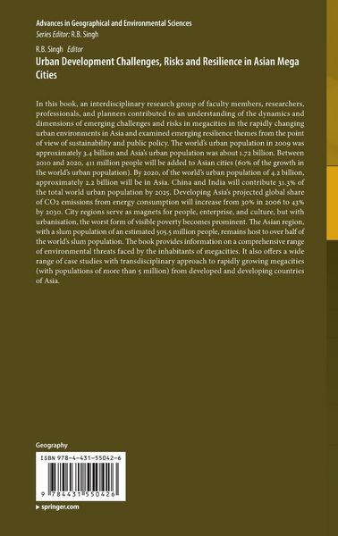 Produktbild: Urban Development Challenges, Risks and Resilience in Asian Mega Cities