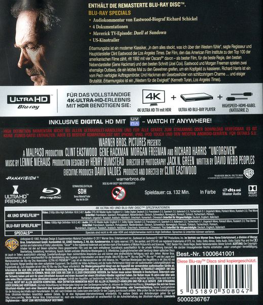 Produktbild: Erbarmungslos (4K Ultra HD) (+ Blu-ray)
