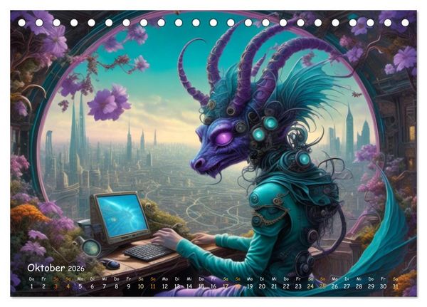 Produktbild: unm&ouml;gliche Traumwelten (Tischkalender 2026 DIN A5 quer), CALVENDO Monatskalender