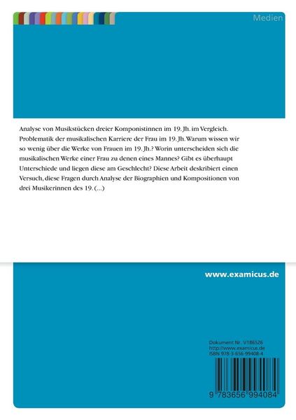 Produktbild: Inwiefern waren die Chancen der musikalischen Karriere einer Frau im 19. Jahrhundert problematisch?