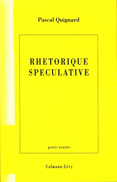 Produktbild: Rh&eacute;torique sp&eacute;culative