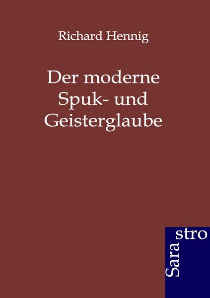 Produktbild: Der moderne Spuk- und Geisterglaube