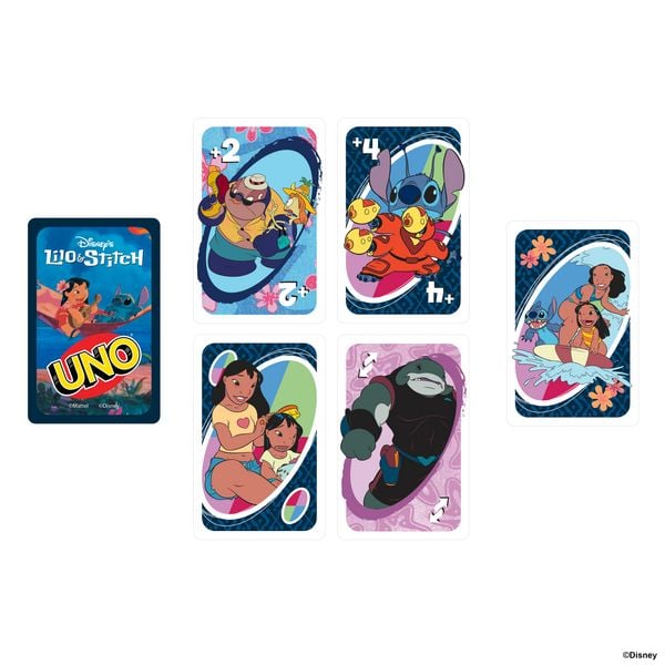 Produktbild: UNO Disneys Lilo und Stitch Kartenspiel für Kinder und Familienabende