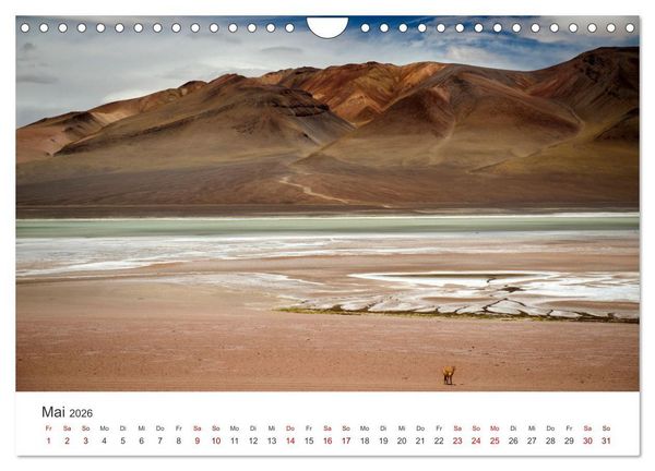 Produktbild: Die Farben der Anden - Argentinien und Chile (Wandkalender 2026 DIN A4 quer), CALVENDO Monatskalender