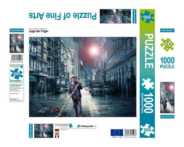 CALVENDO Puzzle Jupp der Feger | 1000 Teile Lege-Größe 64x48cm Foto-Puzzle für glückliche Stunden