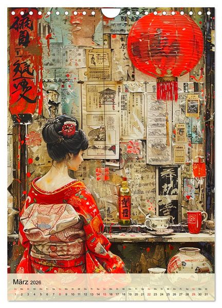 Produktbild: Geishas. Japans traditionelle und faszinierende Kultur (Wandkalender 2026 DIN A4 hoch), CALVENDO Monatskalender