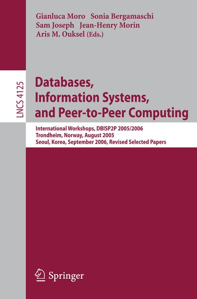 Produktbild: Databases, Information Systems, and Peer-to-Peer Computing