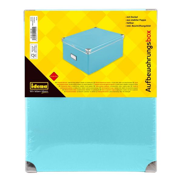 Produktbild: Idena Aufbewahrungsbox faltbar t&uuml;rkis 35x28x17cm