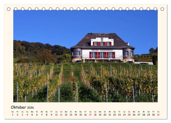 Produktbild: Weinlandschaft - Heppenheim an der Bergstra&szlig;e (Tischkalender 2026 DIN A5 quer), CALVENDO Monatskalender