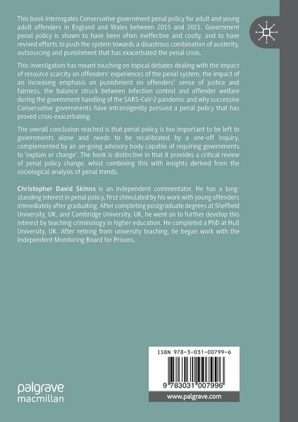 Produktbild: Conservative Government Penal Policy 2015-2021