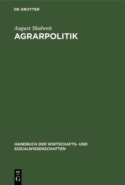 Produktbild: Agrarpolitik