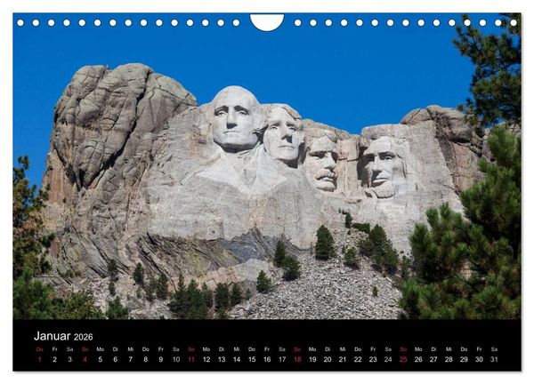 Produktbild: Wyoming & South Dakota (Wandkalender 2026 DIN A4 quer), CALVENDO Monatskalender