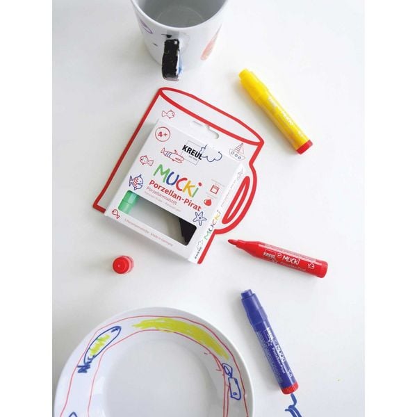 Produktbild: KREUL MUCKI Porzellan-Pirat Porzellanmalstift 5er Set