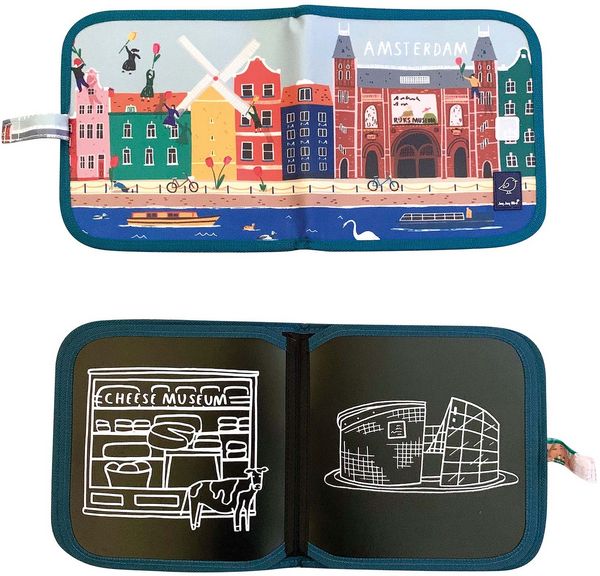 Produktbild: Kreidemalbuch Set mit 4 Kreiden Amsterdam