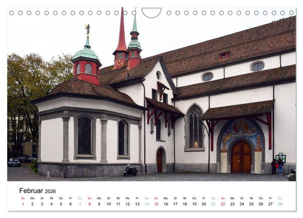 Produktbild: LUZERN Wo sich Reuss und Vierwaldst&auml;ttersee begegnen (Wandkalender 2026 DIN A4 quer), CALVENDO Monatskalender