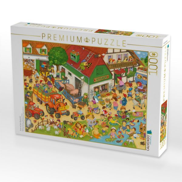 Produktbild: CALVENDO Puzzle Ferien auf dem Bauernhof | 1000 Teile Lege-Gr&ouml;&szlig;e 64x48cm Foto-Puzzle f&uuml;r gl&uuml;ckliche Stunden