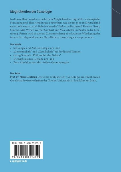 Produktbild: M&ouml;glichkeiten der Soziologie