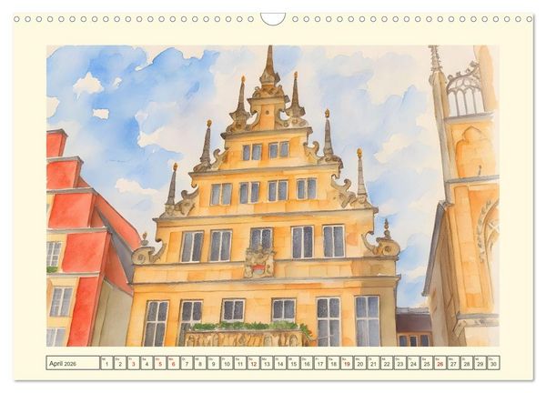 Produktbild: Liebenswerte Stadt M&uuml;nster (Wandkalender 2026 DIN A3 quer), CALVENDO Monatskalender
